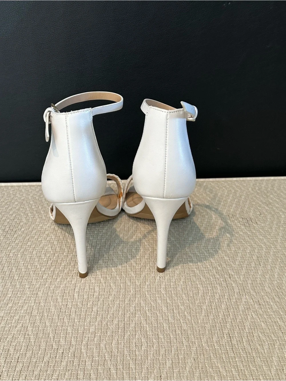 Apt. 9 White Braided Toe Ankle-Strap Stiletto Sandals